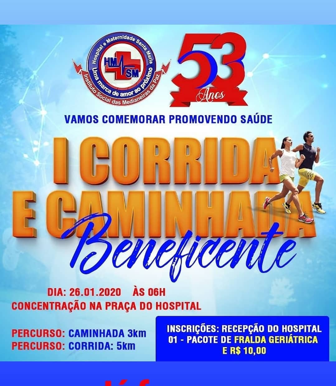 I CORRIDA E CAMINHADA BENEFICENTE ISMEP Instituto Social Das